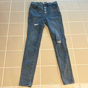 women’s, express, denim, dark wash, skinny jeans.